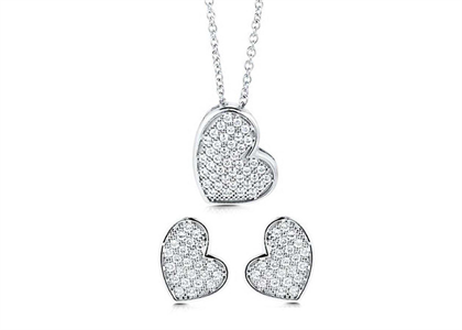 Silver Plated | CZ Studded Pendant Sets